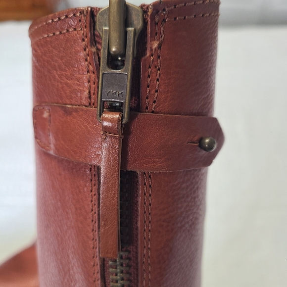 Madewell Sidney Women's Classic Knee High Tall Brown Leather Riding Boots Sz 9 - Picture 7 of 14